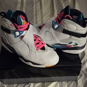 Jordan 8 Retro South Beach Mens 10.5 $200.00 Like New Very Gently Used!!!